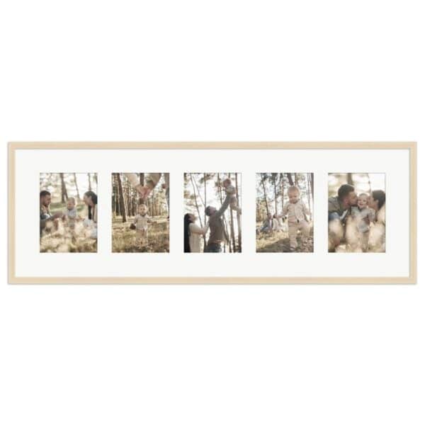 WANDStyle Galerierahmen G950 in Natur 30 x 90 cm für 5 Bilder im Format 13 x 18 cm