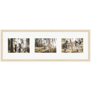 WANDStyle Galerierahmen G950 in Natur-Optik 20 x 60 cm für 3 Bilder im Format 10 x 15 cm