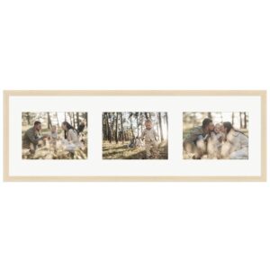 WANDStyle Galerierahmen G950 in Natur-Optik 23 x 70 cm für 3 Bilder im Format 13 x 18 cm