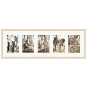 WANDStyle Galerierahmen G950 in Natur-Optik 23 x 70 cm für 5 Bilder im Format 10 x 15 cm