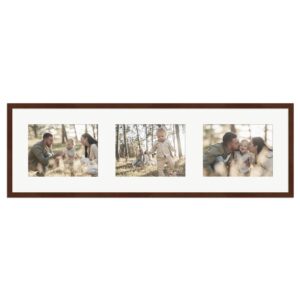 WANDStyle Galerierahmen G950 in Nussbaum 25 x 80 cm für 3 Bilder im Format 15 x 20 cm