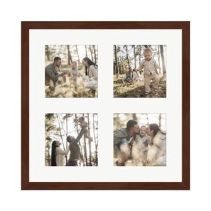 WANDStyle Galerierahmen G950 in Nussbaum 30 x 30 cm für 4 Bilder im Format 10 x 10 cm