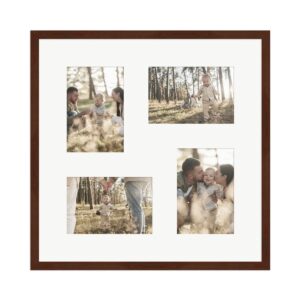 WANDStyle Galerierahmen G950 in Nussbaum 40 x 40 cm für 4 Bilder im Format 10 x 15 cm