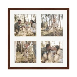 WANDStyle Galerierahmen G950 in Nussbaum 40 x 40 cm für 4 Bilder im Format 15 x 15 cm