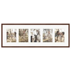 WANDStyle Galerierahmen G950 in Nussbaum-Optik 30 x 90 cm für 5 Bilder im Format 13 x 18 cm