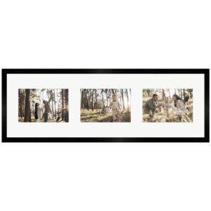 WANDStyle Galerierahmen G950 in Schwarz 20 x 60 cm für 3 Bilder im Format 10 x 15 cm