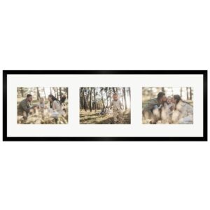 WANDStyle Galerierahmen G950 in Schwarz 23 x 70 cm für 3 Bilder im Format 13 x 18 cm
