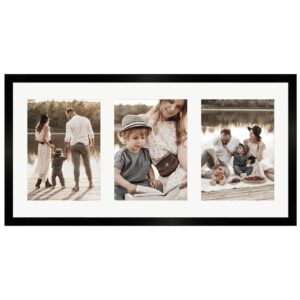 WANDStyle Galerierahmen G950 in Schwarz 25 x 50 cm für 3 Bilder im Format 13 x 18 cm