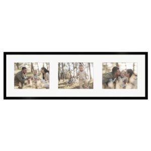 WANDStyle Galerierahmen G950 in Schwarz 25 x 80 cm für 3 Bilder im Format 15 x 20 cm