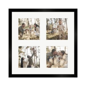 WANDStyle Galerierahmen G950 in Schwarz 30 x 30 cm für 4 Bilder im Format 10 x 10 cm