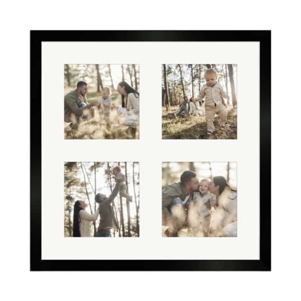 WANDStyle Galerierahmen G950 in Schwarz 30 x 30 cm für 4 Bilder im Format 10 x 10 cm