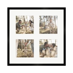 WANDStyle Galerierahmen G950 in Schwarz 40 x 40 cm für 4 Bilder im Format 13 x 13 cm