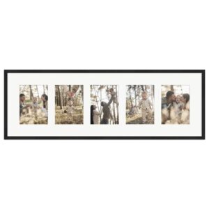 WANDStyle Galerierahmen G950 in Schwarz Gemasert 30 x 90 cm für 5 Bilder im Format 13 x 18 cm