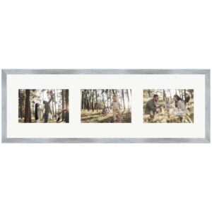 WANDStyle Galerierahmen G950 in Silber 20 x 60 cm für 3 Bilder im Format 10 x 15 cm
