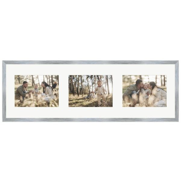 WANDStyle Galerierahmen G950 in Silber 23 x 70 cm für 3 Bilder im Format 13 x 18 cm