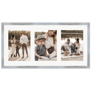 WANDStyle Galerierahmen G950 in Silber 25 x 50 cm für 3 Bilder im Format 13 x 18 cm