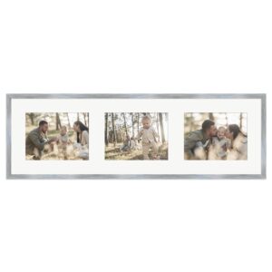 WANDStyle Galerierahmen G950 in Silber 25 x 80 cm für 3 Bilder im Format 15 x 20 cm