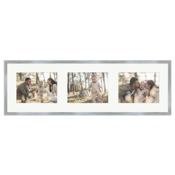 WANDStyle Galerierahmen G950 in Silber 25 x 80 cm für 3 Bilder im Format 15 x 20 cm