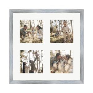 WANDStyle Galerierahmen G950 in Silber 30 x 30 cm für 4 Bilder im Format 10 x 10 cm