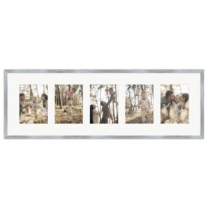 WANDStyle Galerierahmen G950 in Silber 30 x 90 cm für 5 Bilder im Format 13 x 18 cm