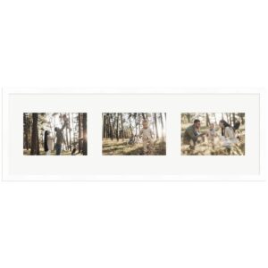 WANDStyle Galerierahmen G950 in Weiß 20 x 60 cm für 3 Bilder im Format 10 x 15 cm