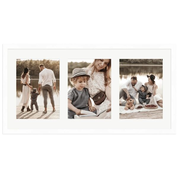 WANDStyle Galerierahmen G950 in Weiß 25 x 50 cm für 3 Bilder im Format 13 x 18 cm