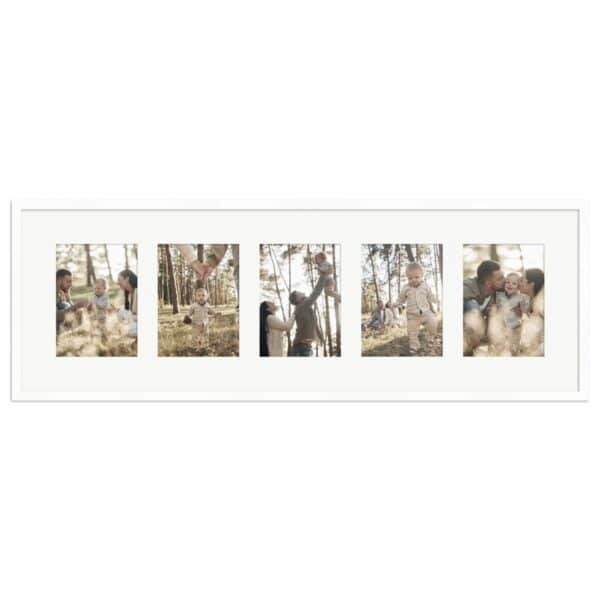 WANDStyle Galerierahmen G950 in Weiß 30 x 90 cm für 5 Bilder im Format 13 x 18 cm