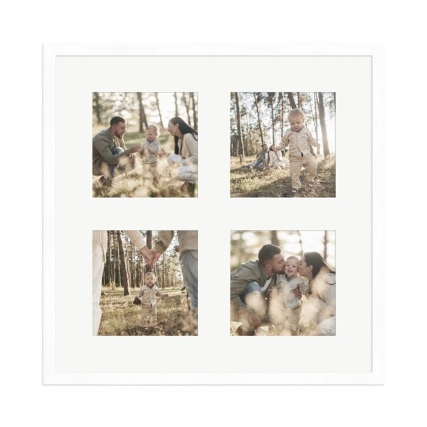 WANDStyle Galerierahmen G950 in Weiß 40 x 40 cm für 4 Bilder im Format 13 x 13 cm