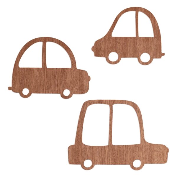 WANDStyle Wanddeko aus Holz Autos 3-teilig 50