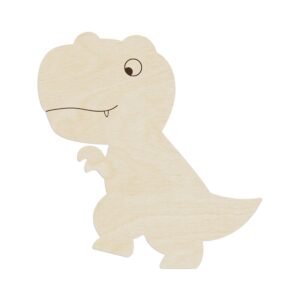 WANDStyle Wanddeko aus Holz Dino T-Rex 38 x 40 cm in der Farbe Pappel