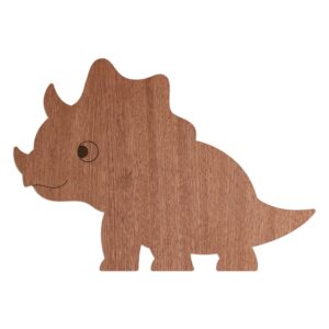 WANDStyle Wanddeko aus Holz Dino Triceratops 85