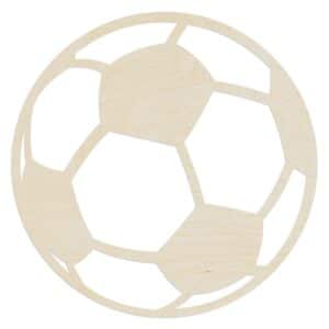 WANDStyle Wanddeko aus Holz Fußball 40 x 40 cm in der Farbe Pappel