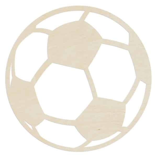 WANDStyle Wanddeko aus Holz Fußball 40 x 40 cm in der Farbe Pappel