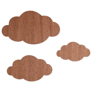 WANDStyle Wanddeko aus Holz Wolken 51 x 29