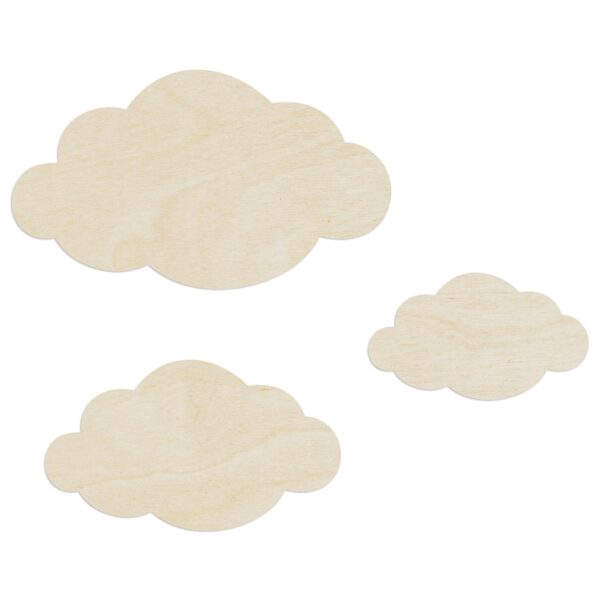 WANDStyle Wanddeko aus Holz Wolken 51 x 29