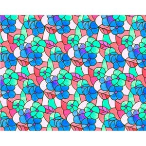 d-c-fix Klebefolie Lisboa Spring Rot-Blau-Transparent 45 cm x 150 cm