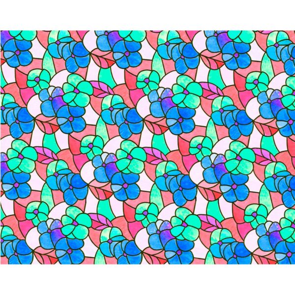 d-c-fix Klebefolie Lisboa Spring Rot-Blau-Transparent 45 cm x 150 cm