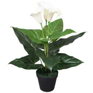 furnicato Künstliche Calla-Lilie mit Topf 45 cm Weiß