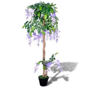 furnicato Künstliche Glyzinie mit Topf 120 cm