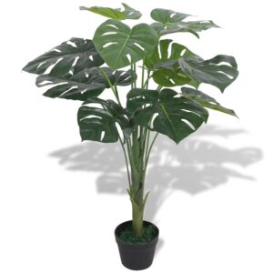furnicato Künstliche Monstera Fensterblatt mit Topf 70 cm Grün
