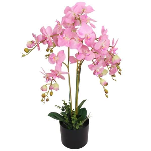 furnicato Künstliche Orchidee mit Topf 75 cm Rosa