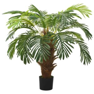 furnicato Künstliche Palme Cycas mit Topf 90 cm Grün
