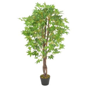 furnicato Künstliche Pflanze Ahornbaum mit Topf Grün 120 cm