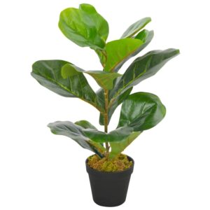 furnicato Künstliche Pflanze Geigen-Feige mit Topf Grün 45 cm