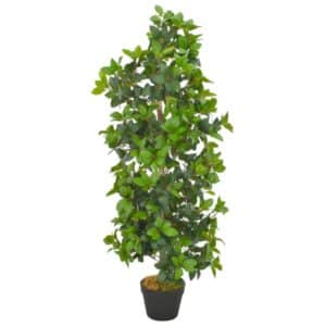 furnicato Künstliche Pflanze Lorbeerbaum mit Topf Grün 120 cm