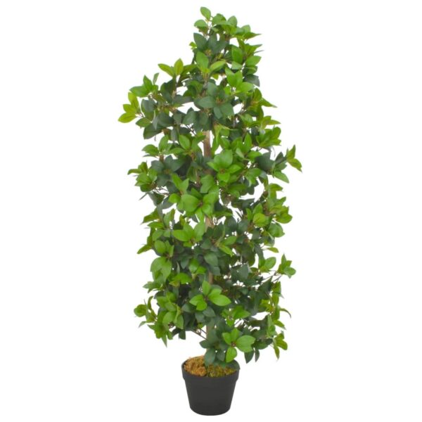 furnicato Künstliche Pflanze Lorbeerbaum mit Topf Grün 120 cm