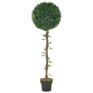 furnicato Künstliche Pflanze Lorbeerbaum mit Topf Grün 130 cm