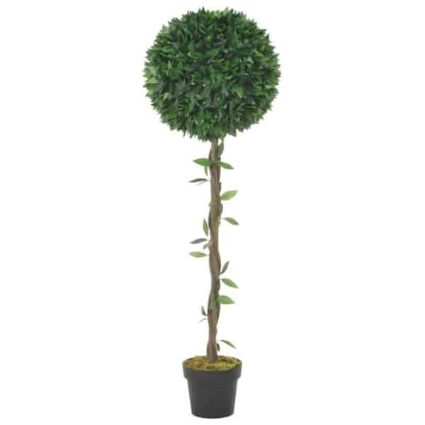 furnicato Künstliche Pflanze Lorbeerbaum mit Topf Grün 130 cm