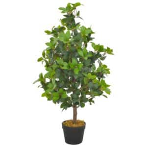 furnicato Künstliche Pflanze Lorbeerbaum mit Topf Grün 90 cm