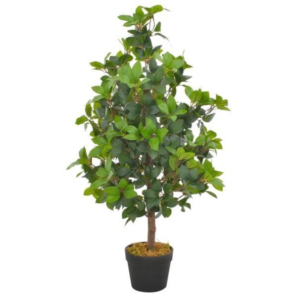 furnicato Künstliche Pflanze Lorbeerbaum mit Topf Grün 90 cm